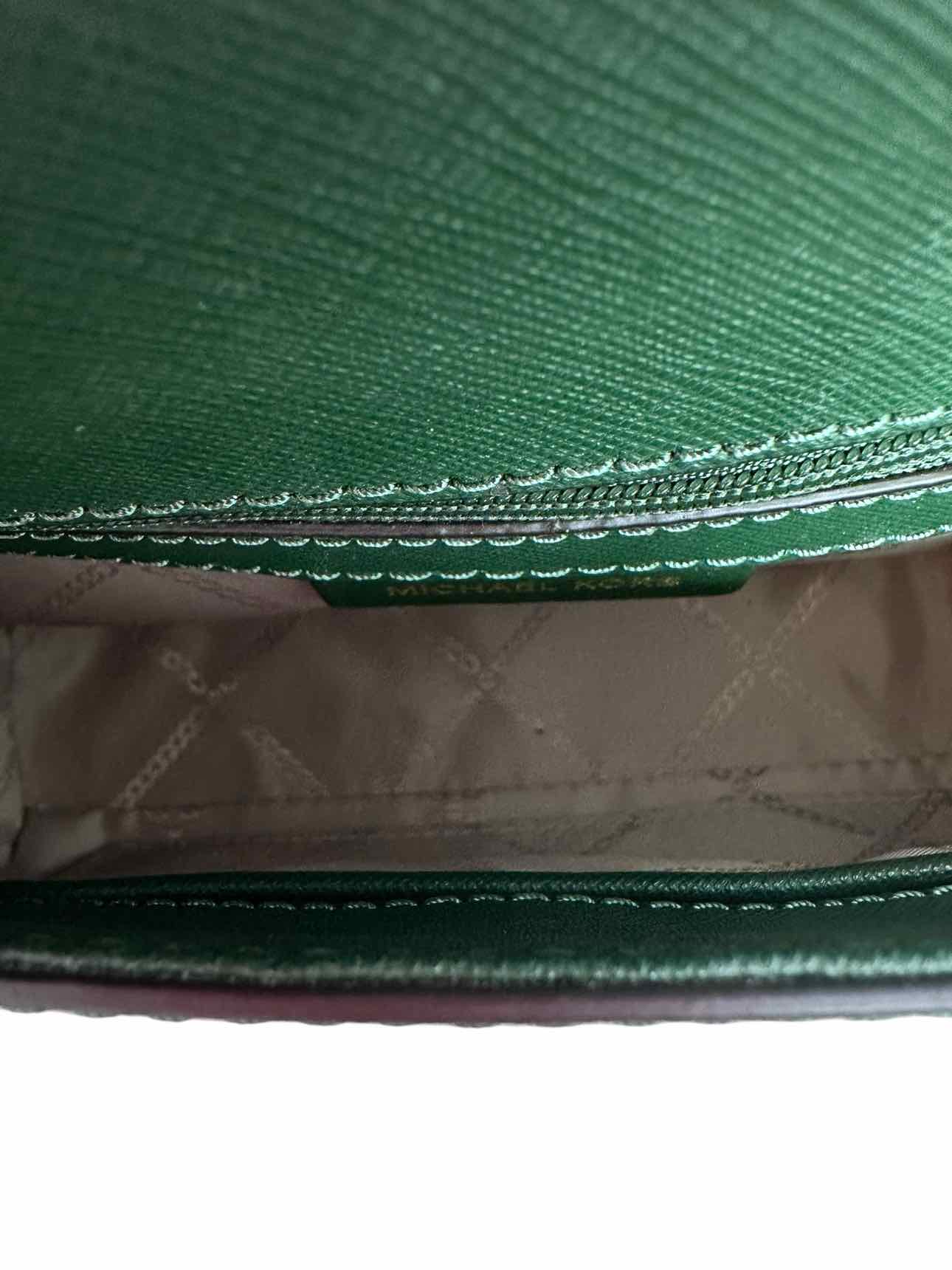 Michael Kors Ava Extra-Small Green Leather Crossbody