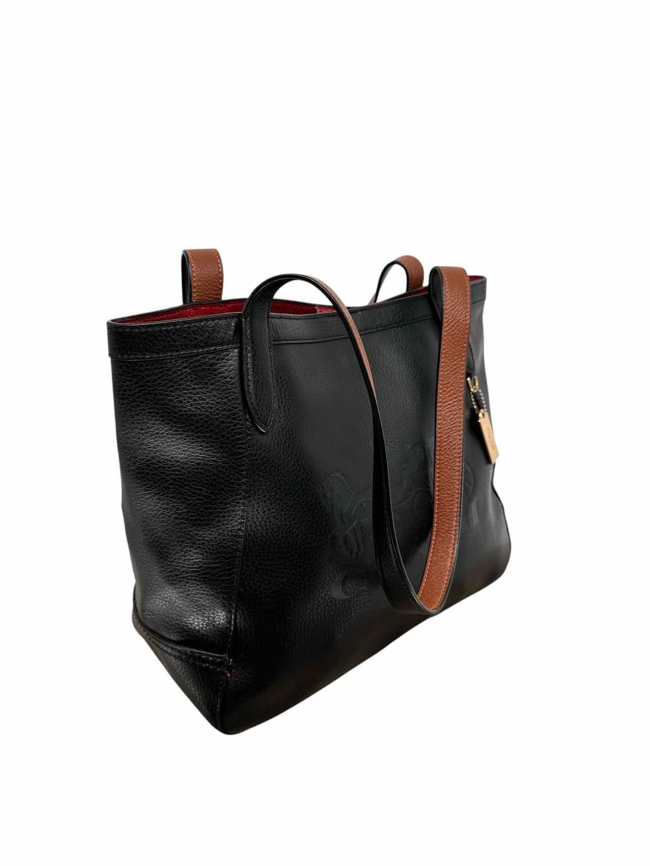 Coach Horse & Carriage Tote Black Leather Tote