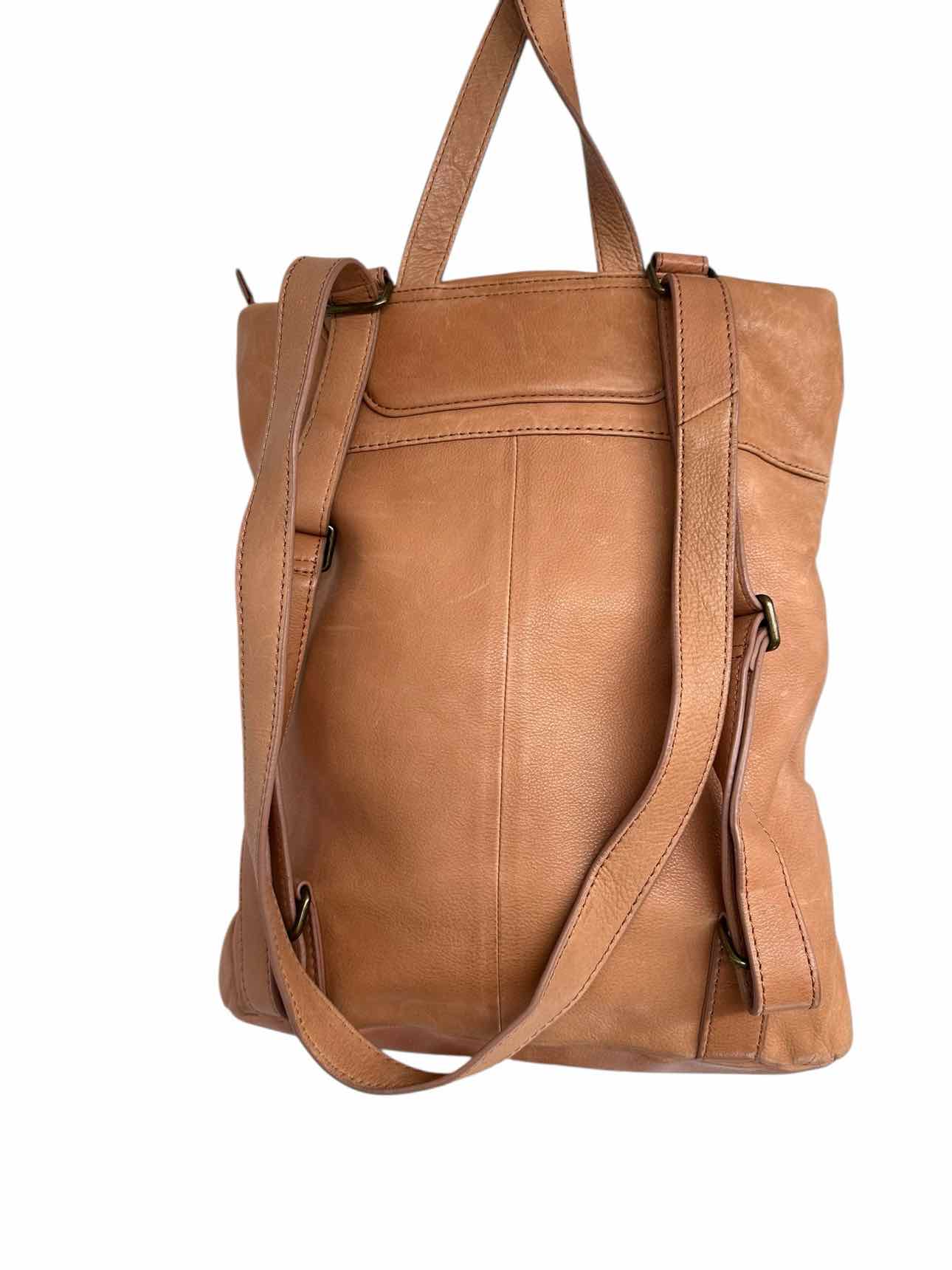 Aspen Tan Leather Convertible Backpack