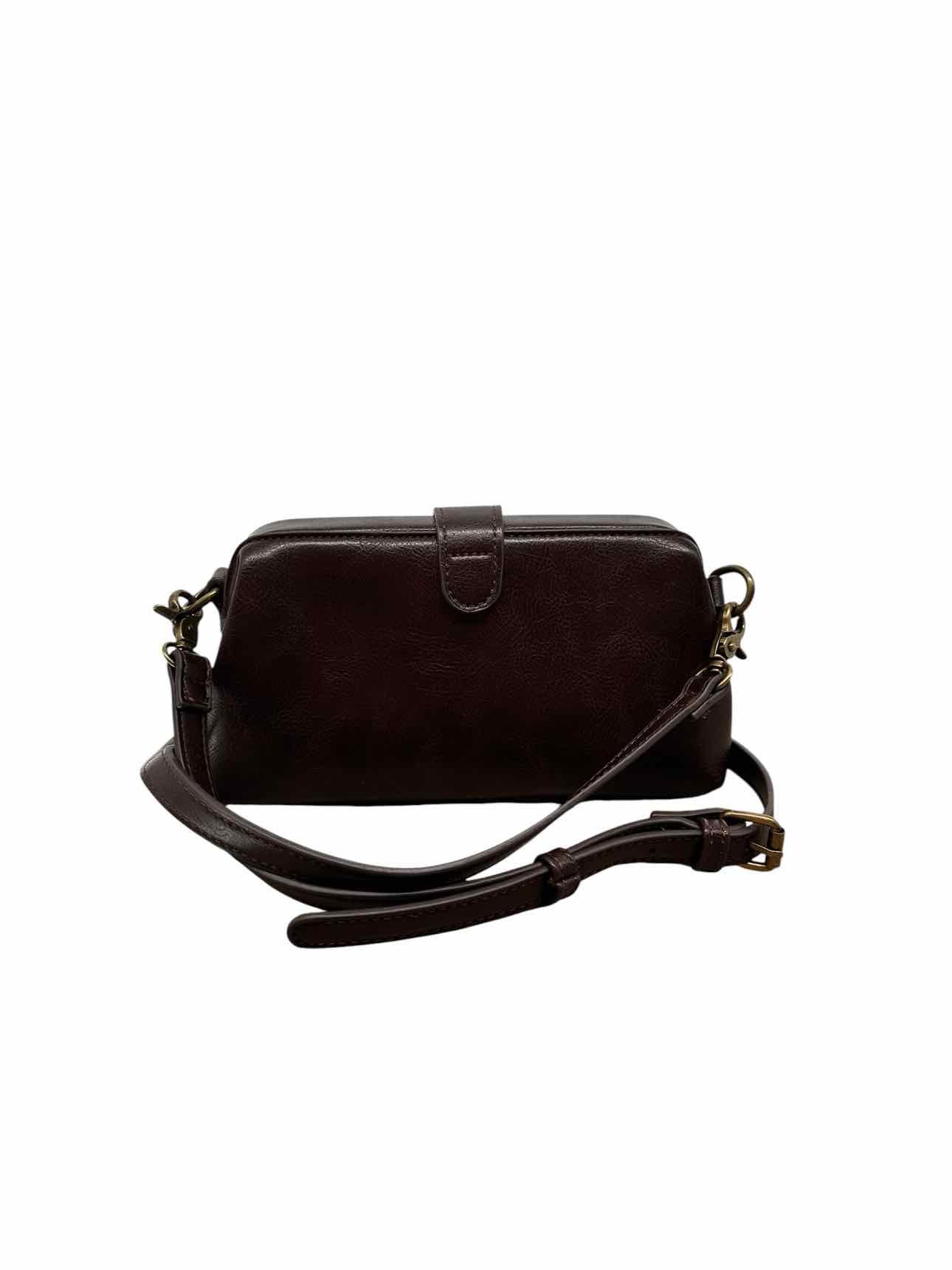 Libra Bags Brown Faux Leather Crossbody **NEW**
