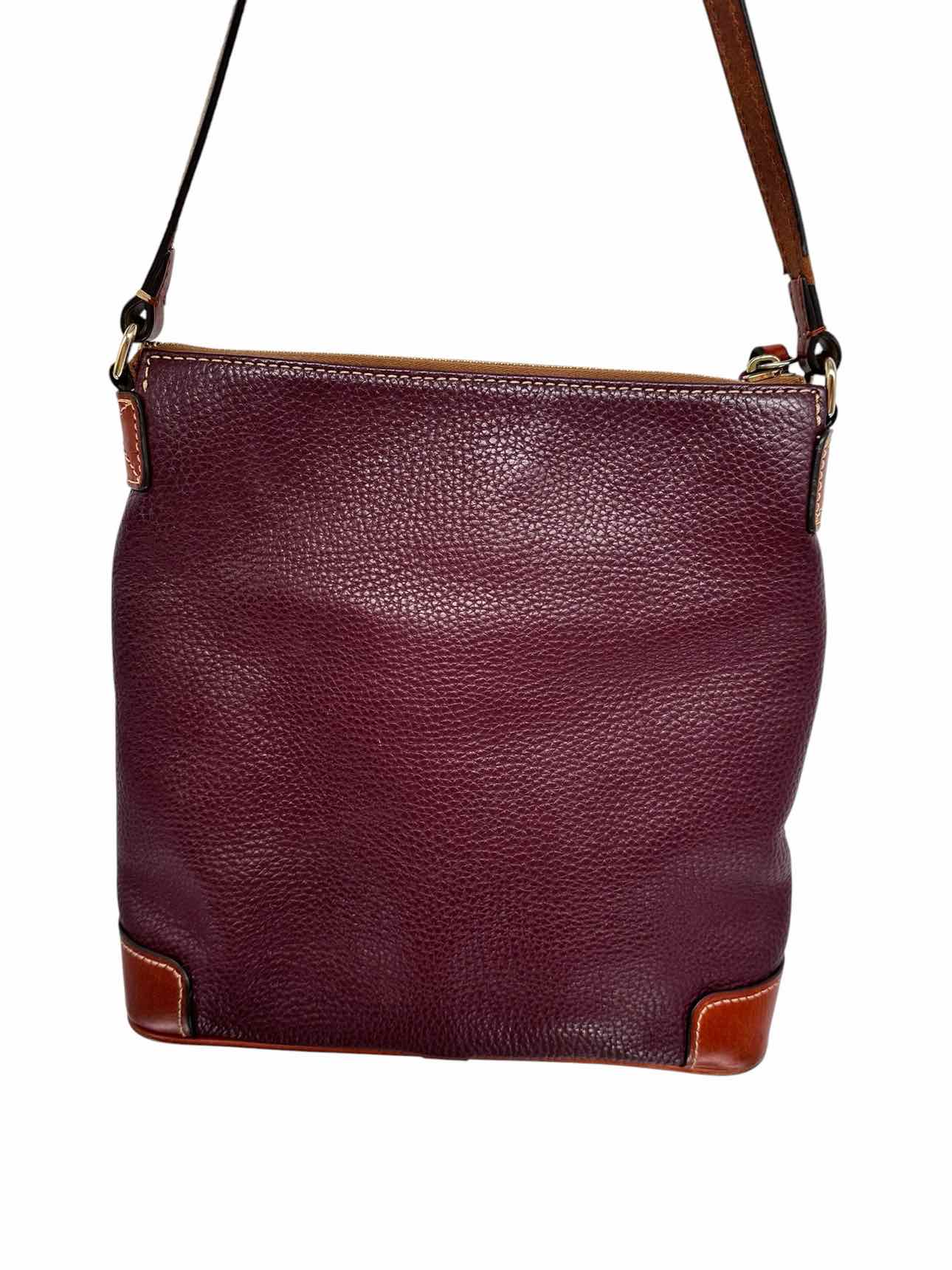 Dooney & Bourke Maroon Pebble Grain Leather Shoulder Bag