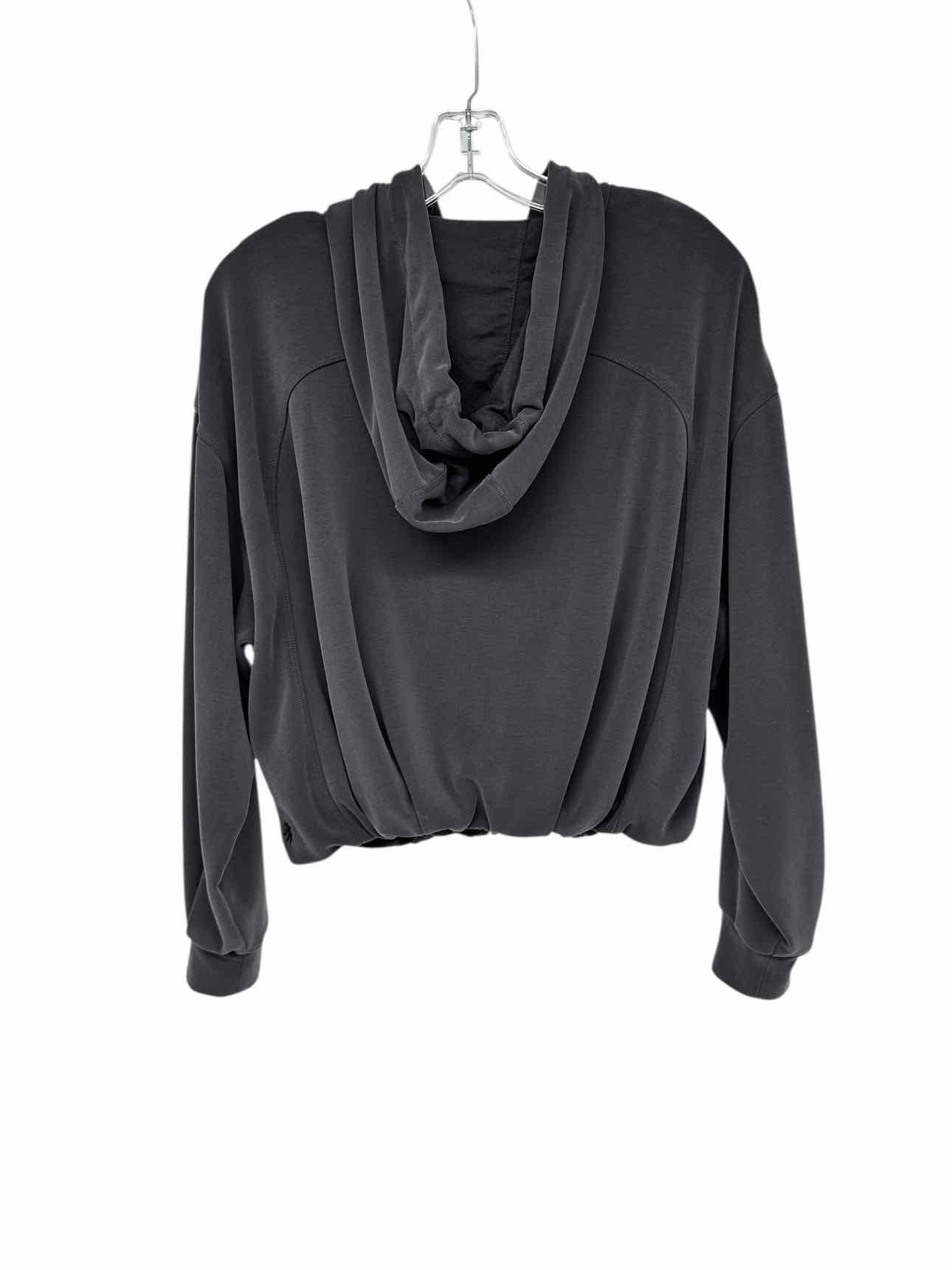 Athleta Black Seasoft Bubble Hem Full Zip Hoodie Size S