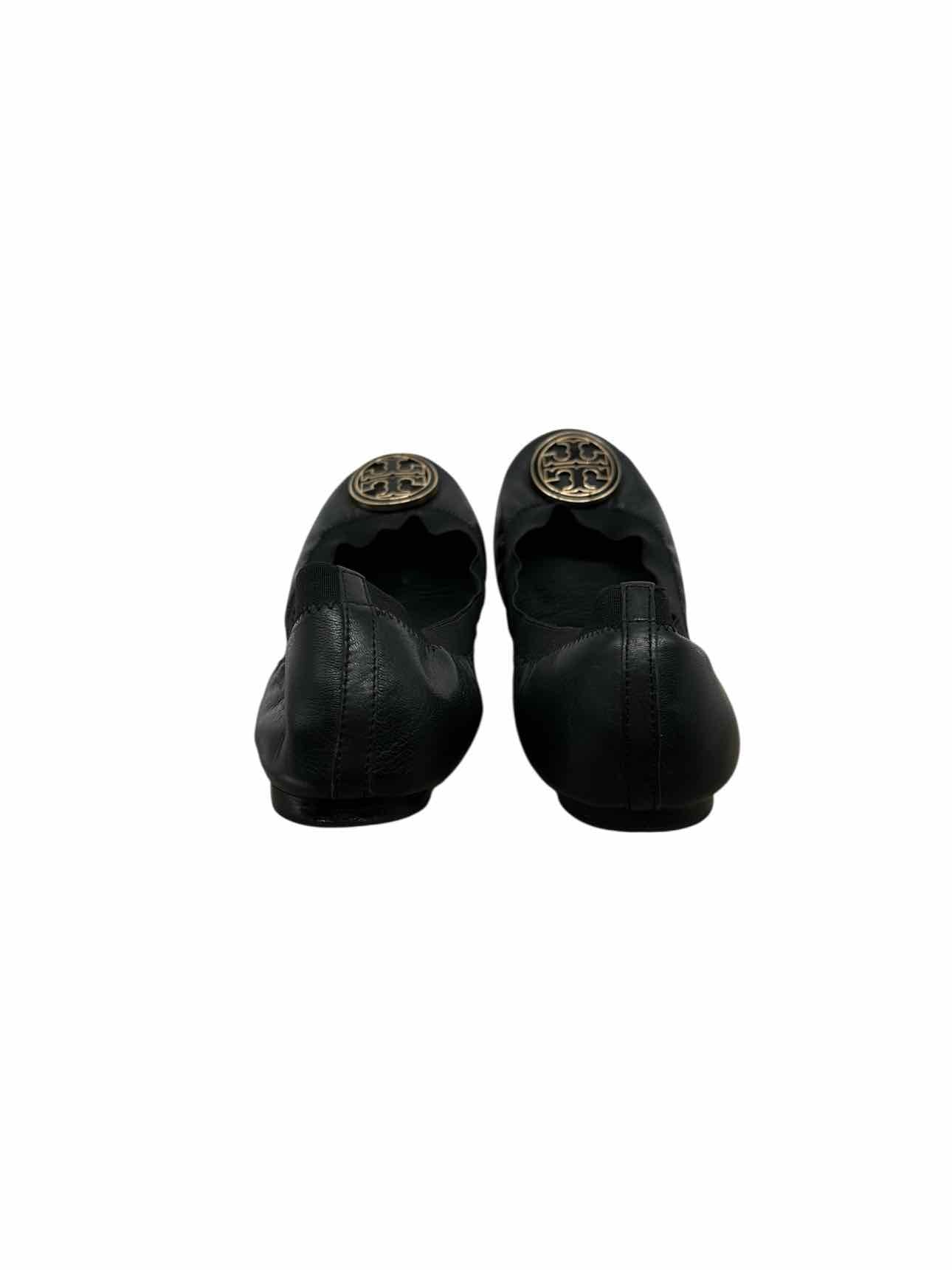 Tory Burch Caroline Ballet Flats Black Shoe Size 10