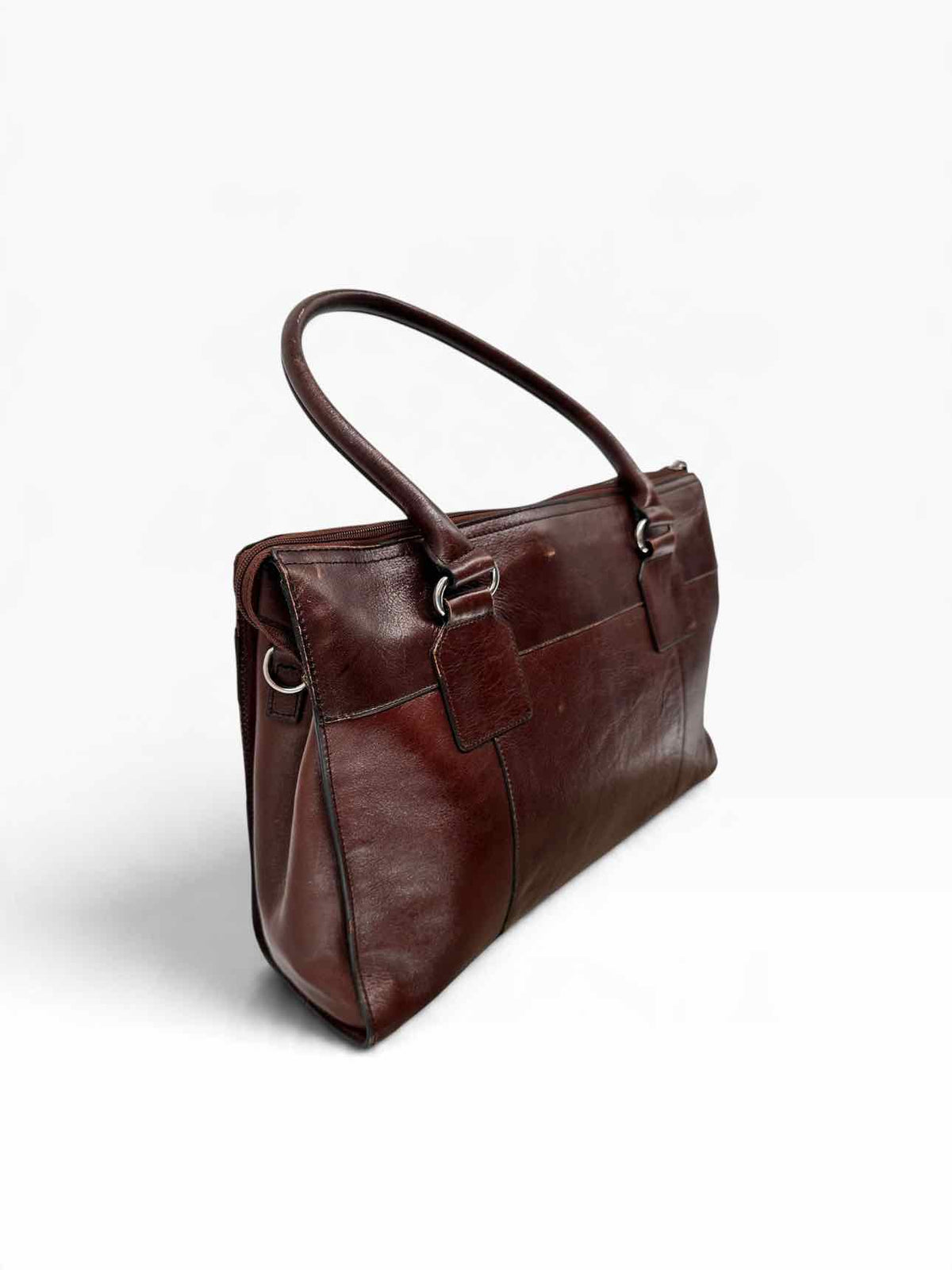 Wilsons Cognac Leather Business Briefcase **AS IS** & **NEW**
