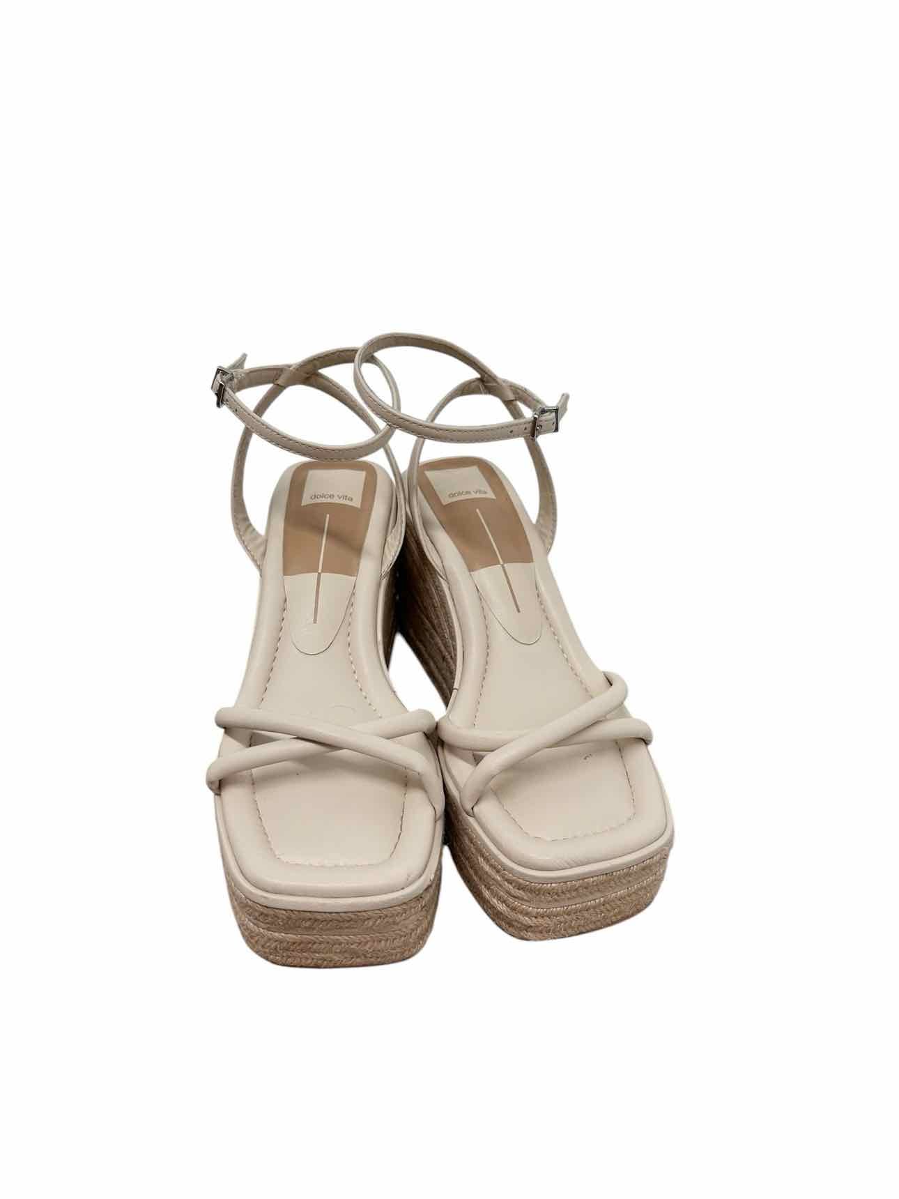 Dolce Vita Elvia Strappy Platform Wedge Off-white Shoe Size 8