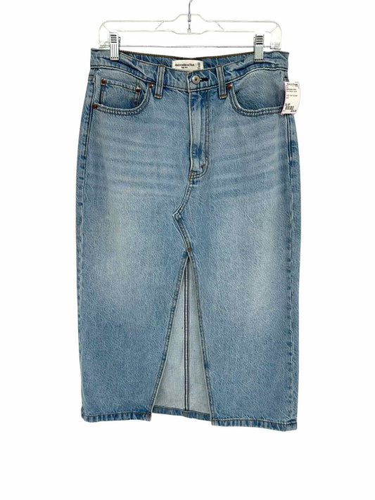 Abercrombie & Fitch High Rise Midi Jean Skirt Size 8P