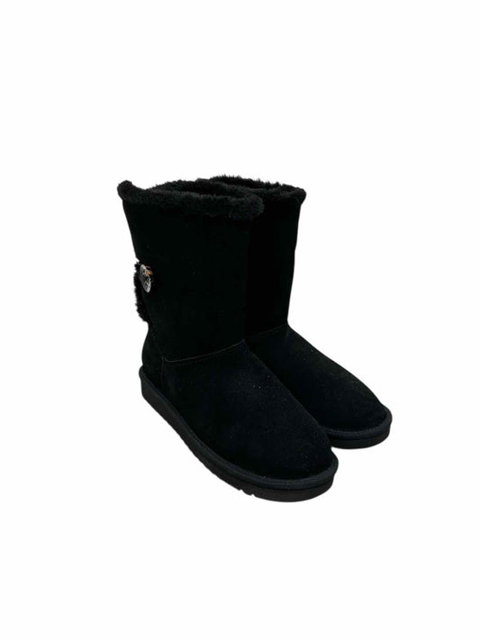 Ugg Nalie Button Black Shoe Size 9 Boots  **NEW**