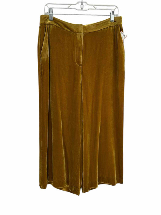 Boden Gold Wide Leg Crop Pants Size 8