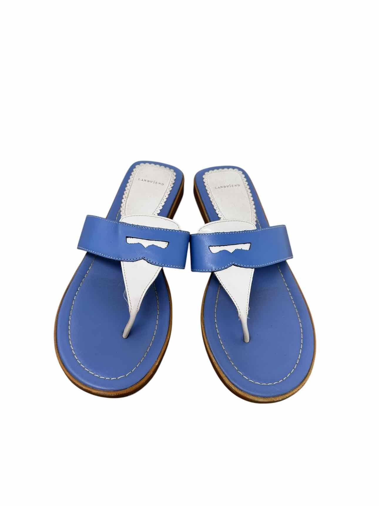 Land's End Blue Sandals Shoe Size 8