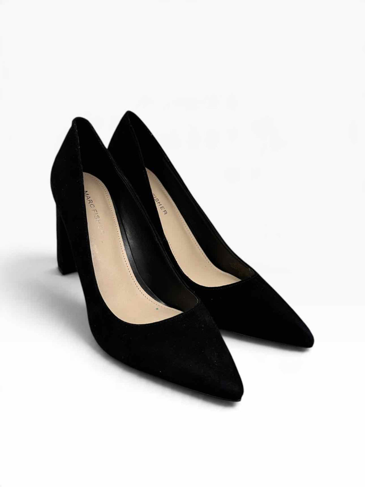 Marc Fisher Vivian Block Heel Black Pumps Shoe Size 9