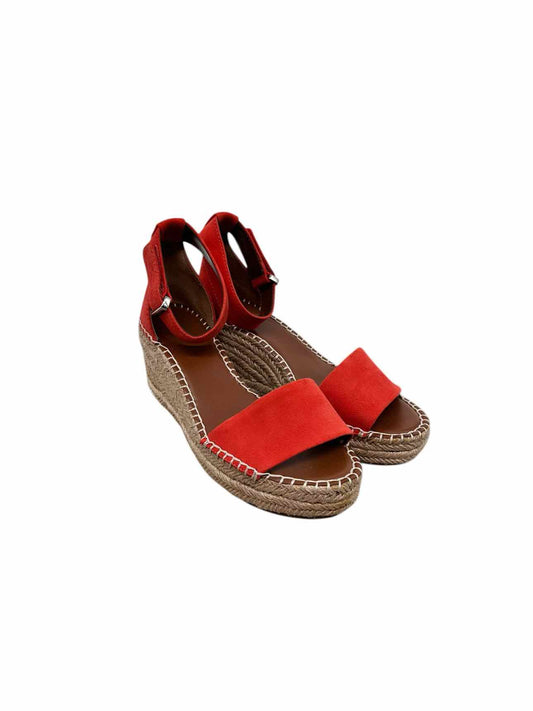 Franco Sorto Clemens Espadrille Wedge Sandal Coral Shoe Size 6.5 **NEW**