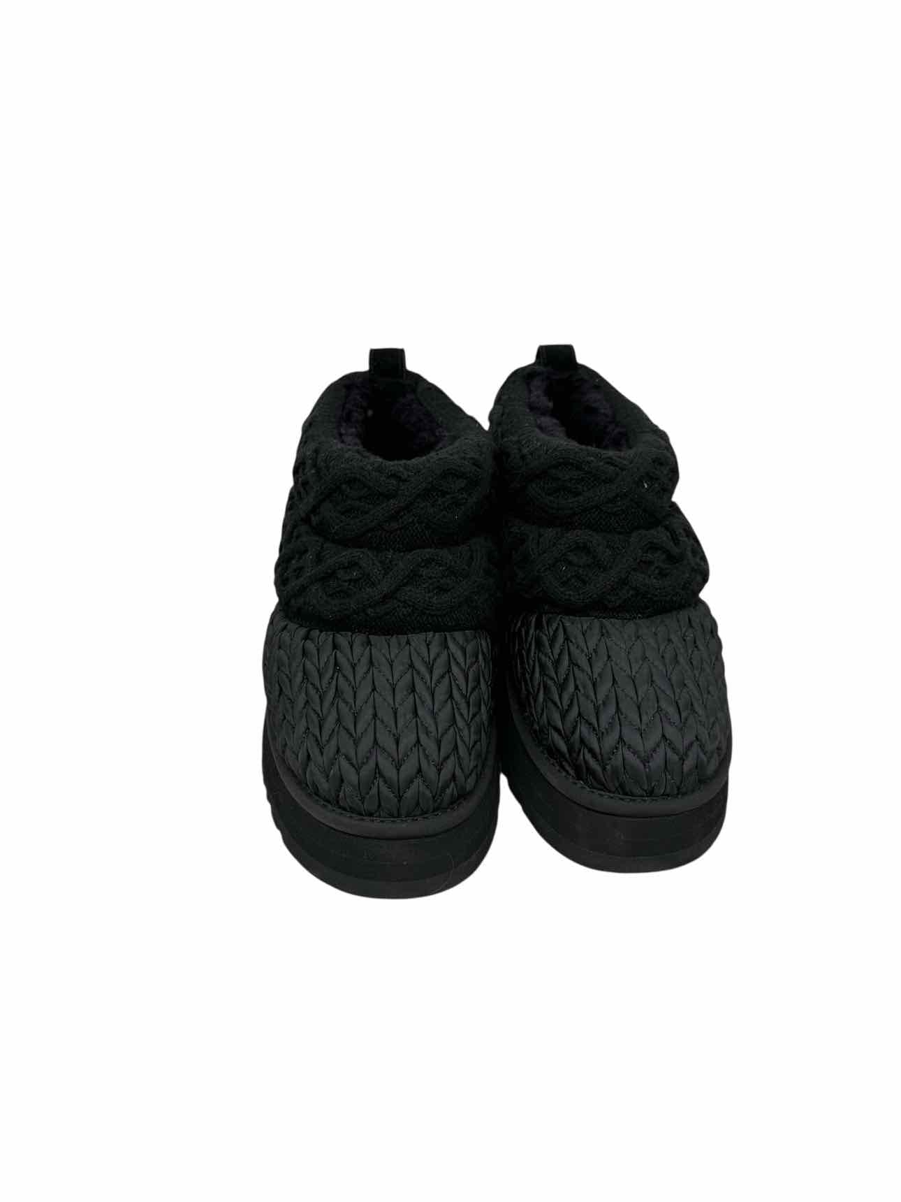 Ugg Tazz Villa Knit Black Slippers Shoe Size 9  **NEW**