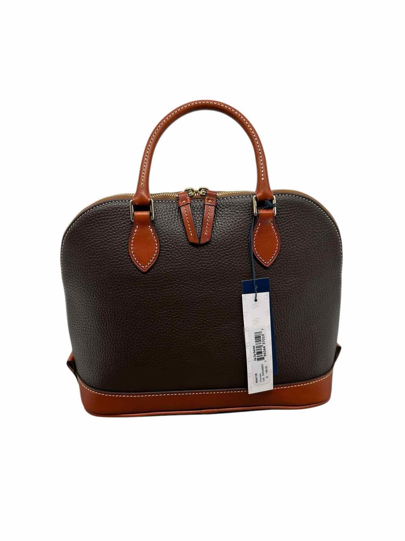 Dooney & Bourke Brown Zip Zip Satchel - Leather **NEW**