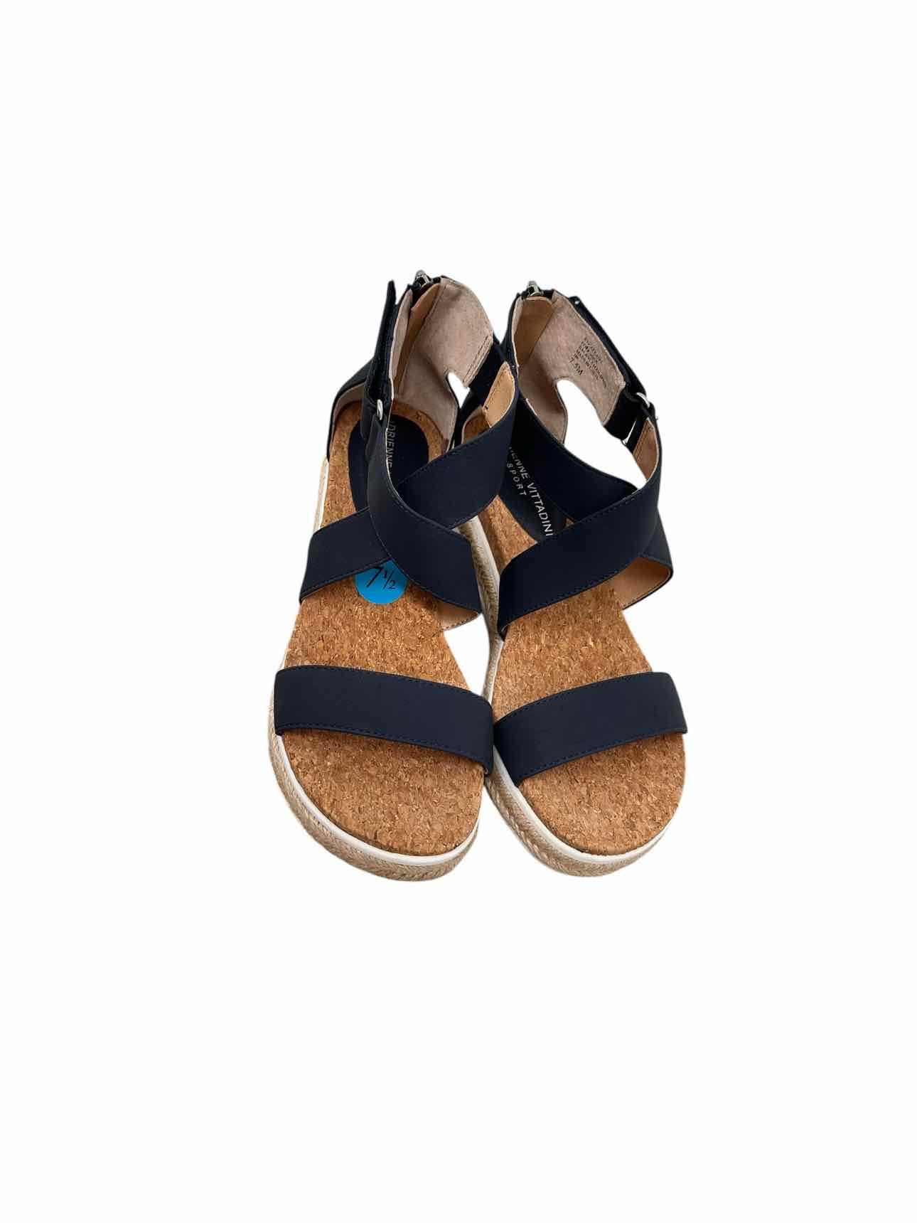Adrienne Vittadini Navy Shoe Size 7.5 Sandals