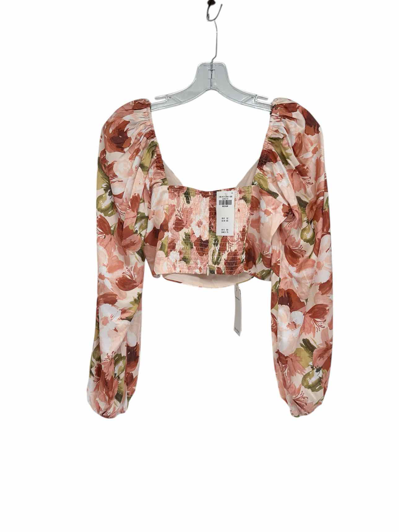 Abercrombie & Fitch Peach Long Sleeve Top Size M **NEW**