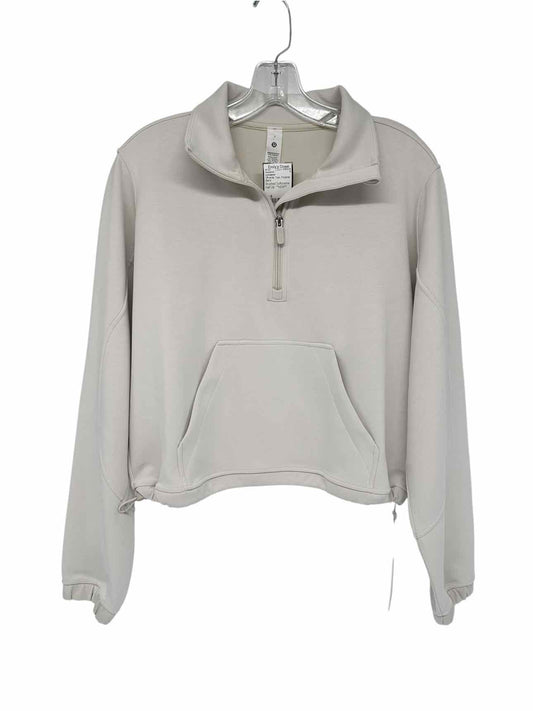 Lululemon Off-White Brushed Softstreme Half Zip Size 6 **NEW**