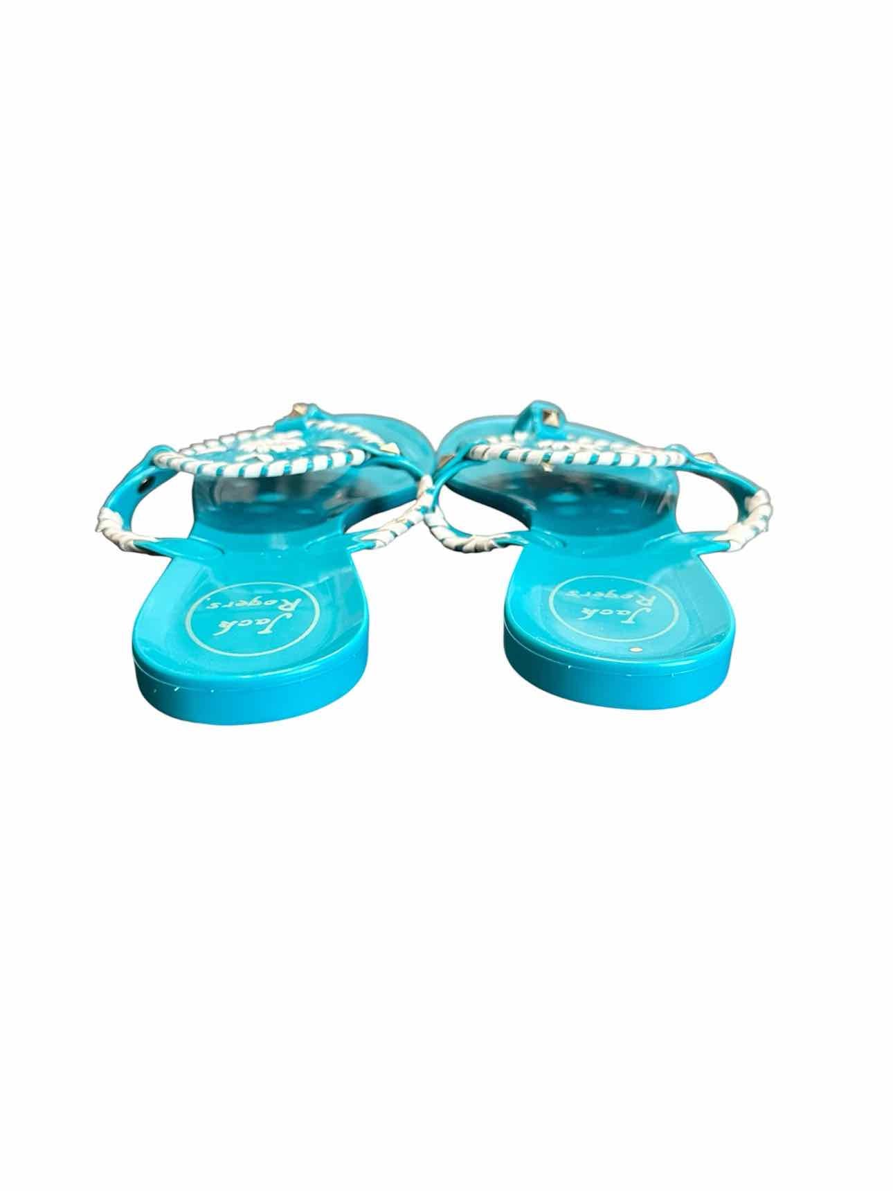 Jack Rogers Georgica Jelly Thong Sandal Turquoise Shoe Size 8