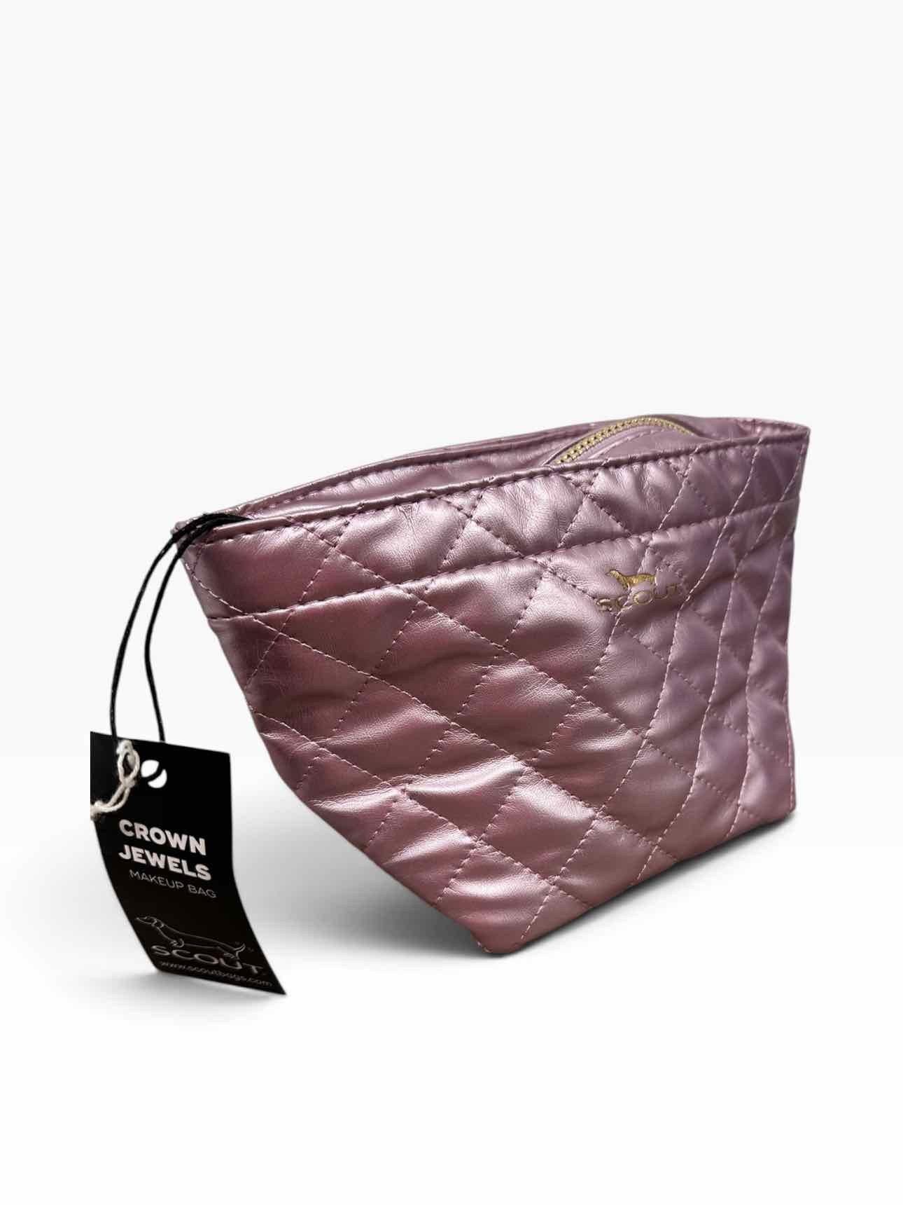 Scout Crown Jewels Makeup Bag in Pink Quilted  **NEW**