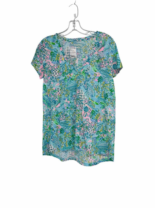 Lilly Pulitzer Etta V-neck Top in What a Lovely Place Size S