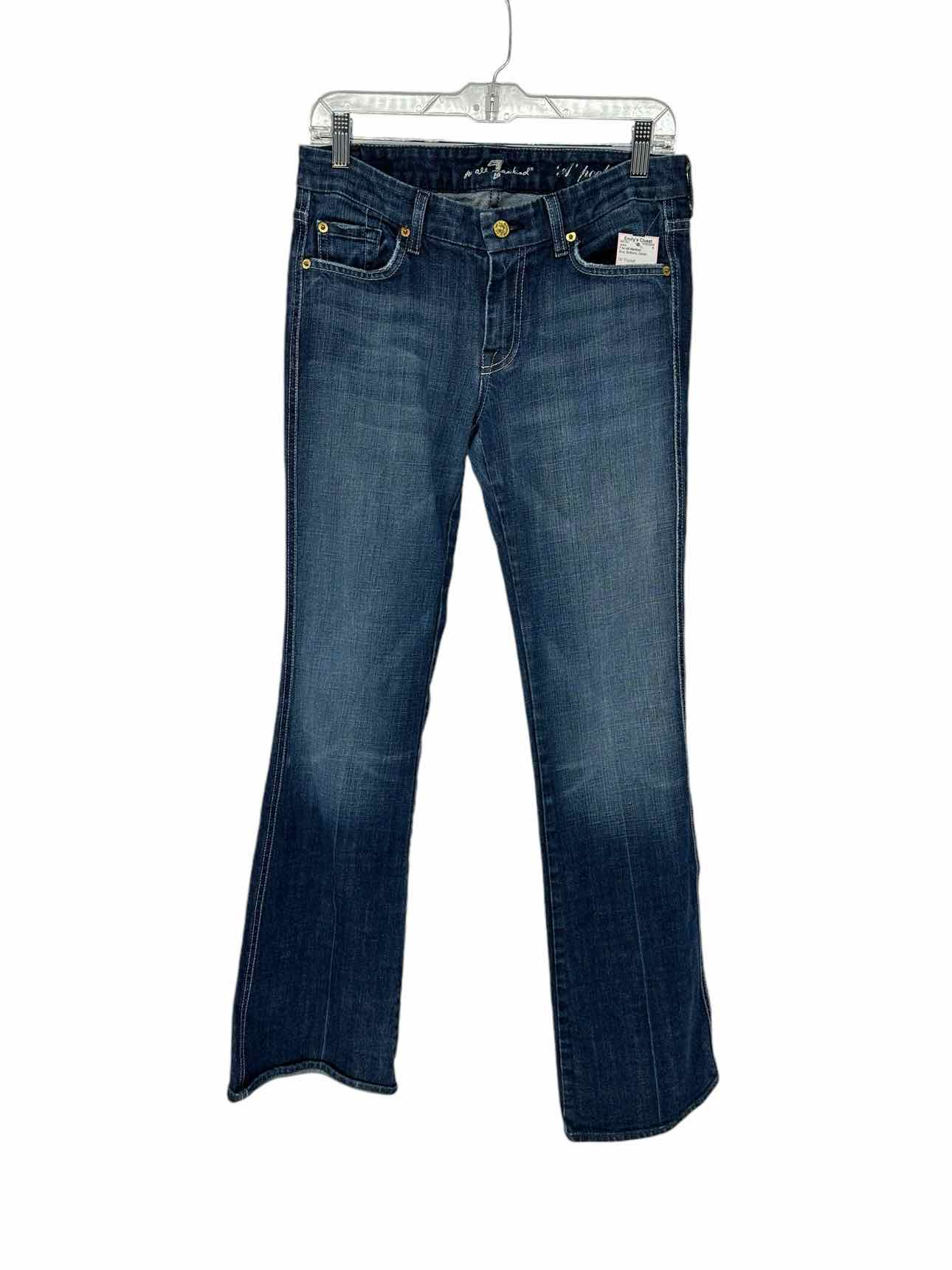 7 for All Mankind Blue Size 8 Jeans