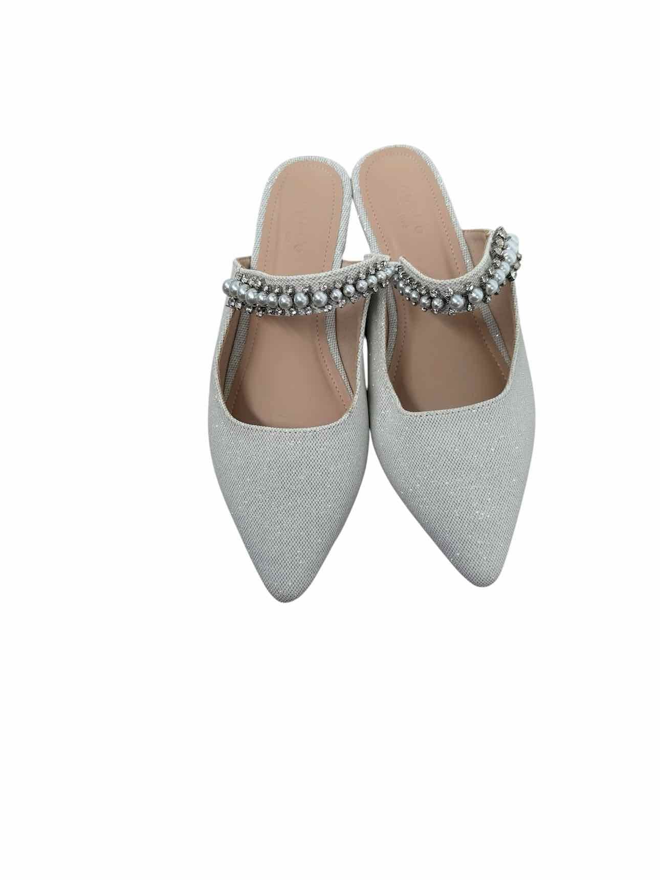 Rag & Co. Silver Mules Shoe Size 9 **NEW**
