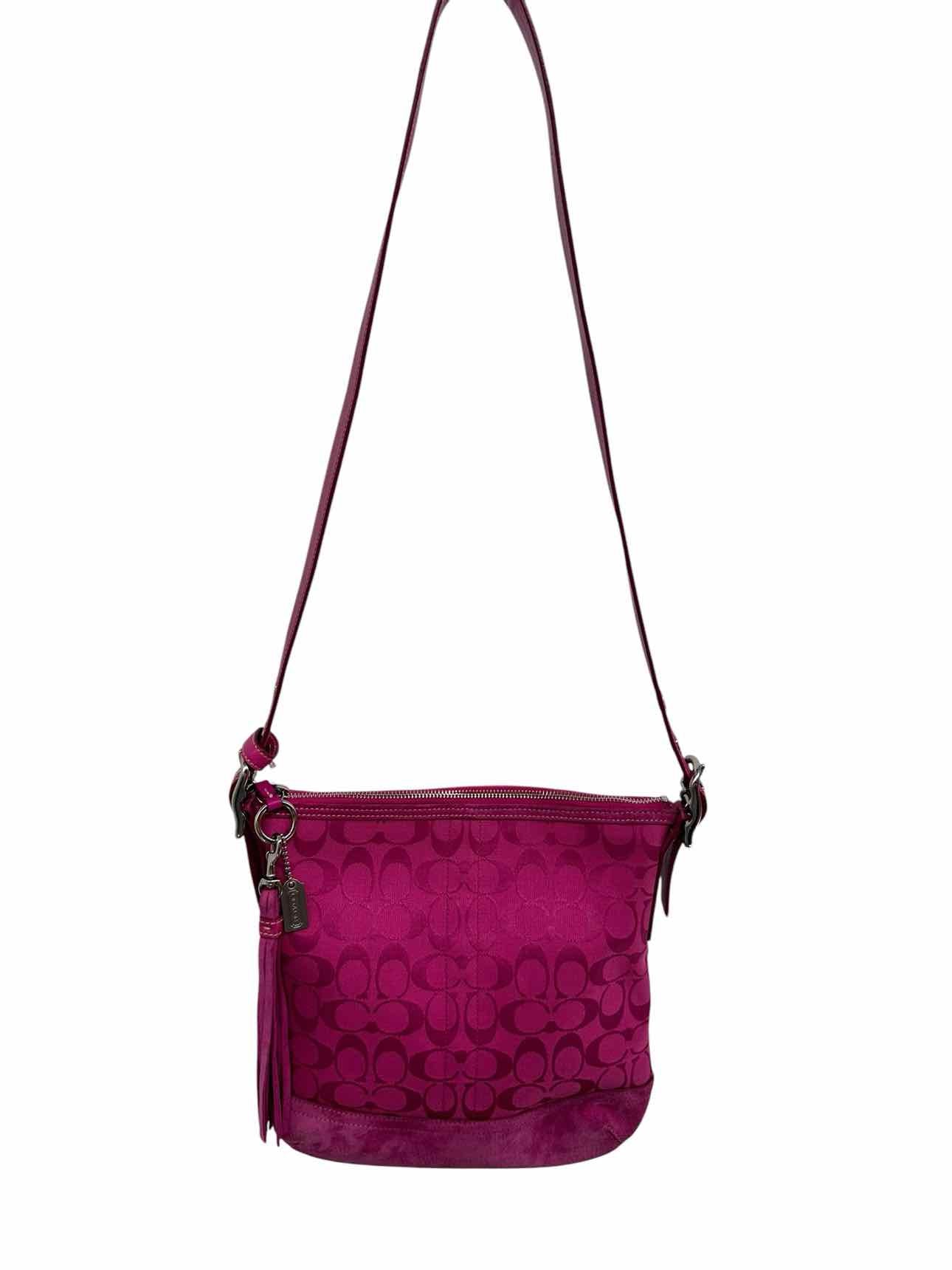 Coach Hot Pink Canvas Crossbody