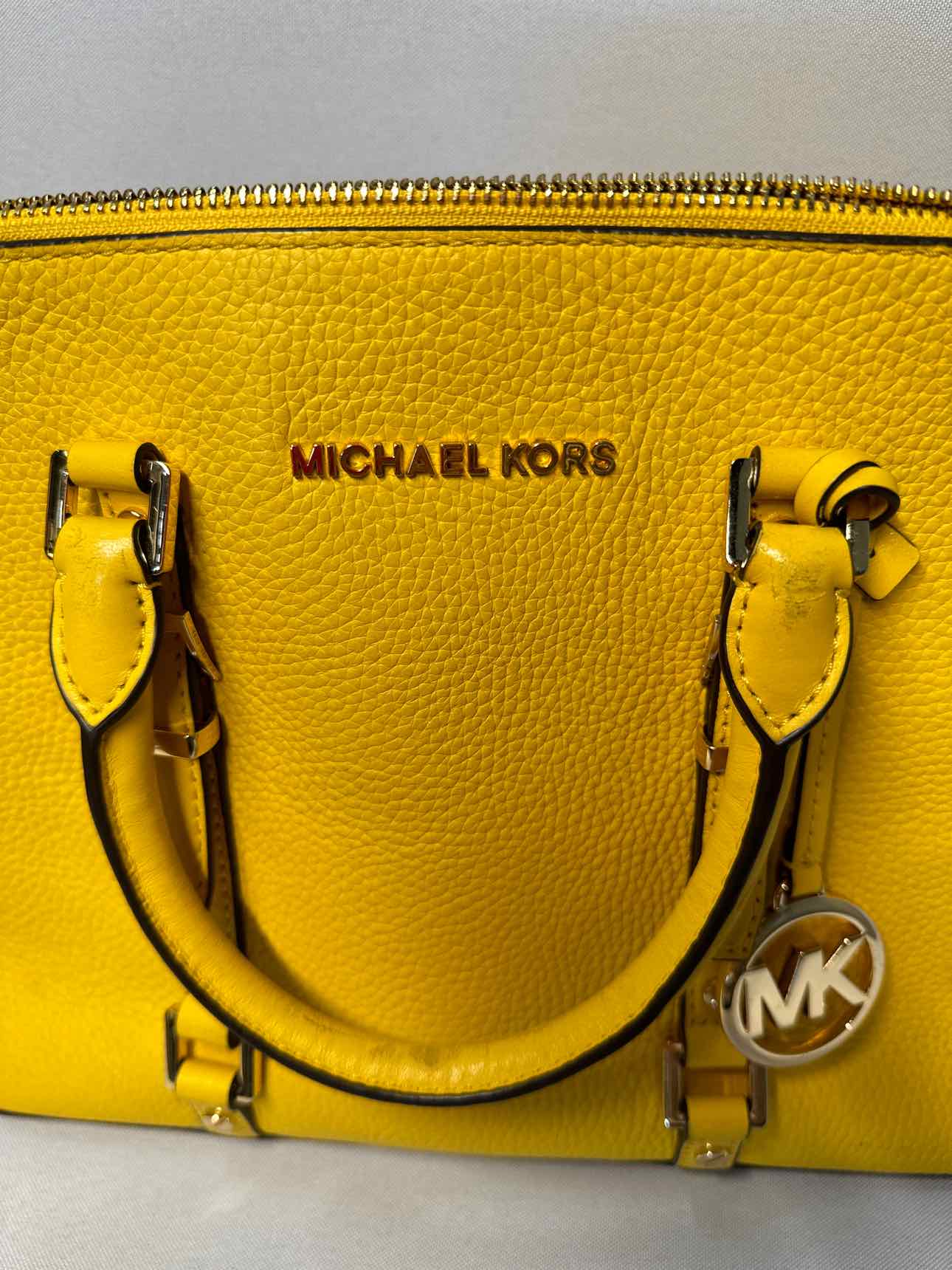 Michael Kors Yellow Leather Satchel