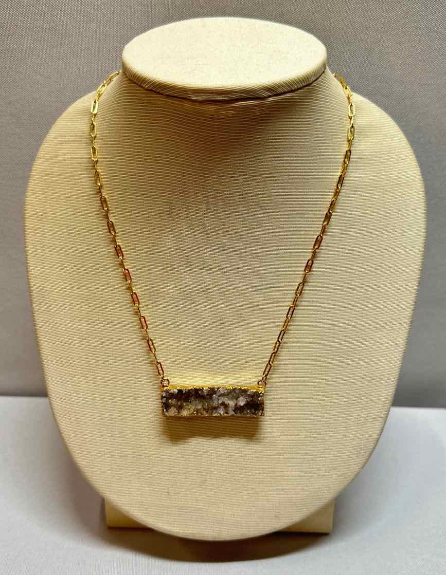 Karol Kirberger Druzy Quartz Necklace NEW