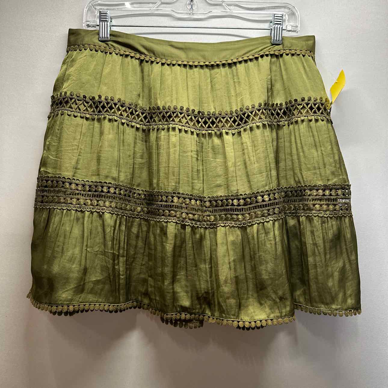 White House Black Market Olive Green Skirt